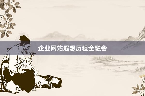 企业网站遐想历程全融会