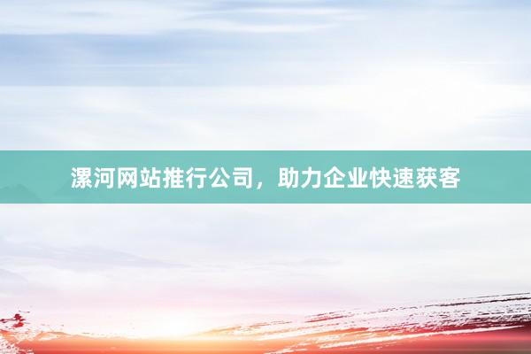 漯河网站推行公司，助力企业快速获客
